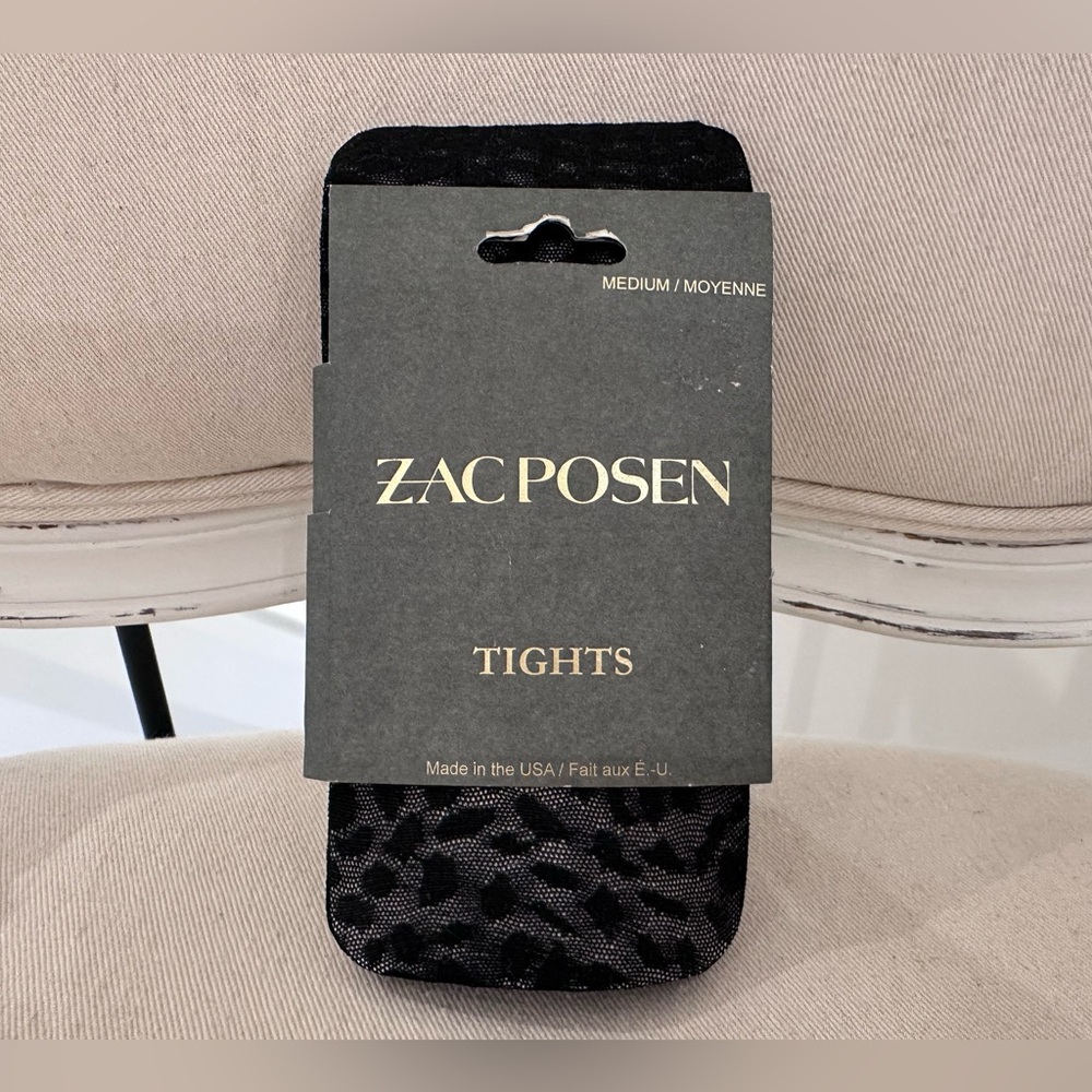Medium Zac Posen Black Patterned Tights NWT
